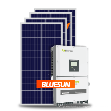 Bluesun на энергосистеме 50kw PV панели солнечных батарей решетки 380VAC поли для гостиницы